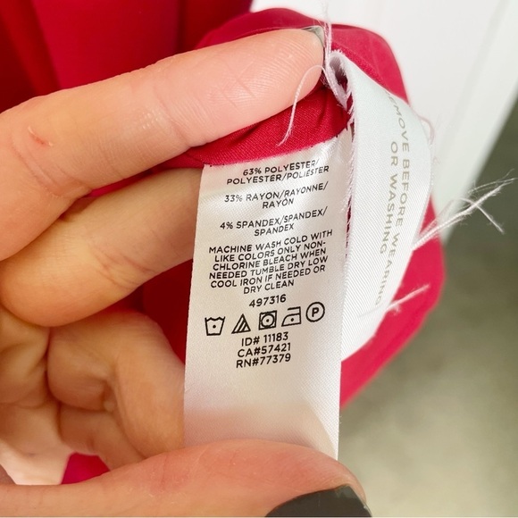 Ann Taylor Ruffle Sleeve Doubleweave Eyelet Sheath Dress in Pink Women’s Size 6 - Picture 6 of 10